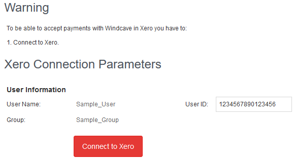 Connect to Xero 2